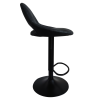 Barová židle LORASA. Černá látka s efektem broušené kůže