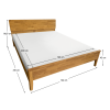 Manželská postel NOEMI 160x200 včetně roštu. Masivní dřevo/přírodní