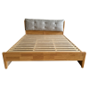Manželská postel FLORENCIA 180x200 s úložným prostorem, včetně roštu. Masivní dřevo/přírodní