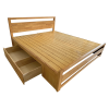 Manželská postel SHEILA 180x200 včetně roštu s úložným prostorem. Přírodní/masivní dřevo