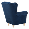 Křeslo ušák CHARLOT. Látka modrá