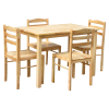 Jídelní set LOAK. Masivní dřevo, přírodní