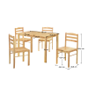 Jídelní set LOAK. Masivní dřevo, přírodní