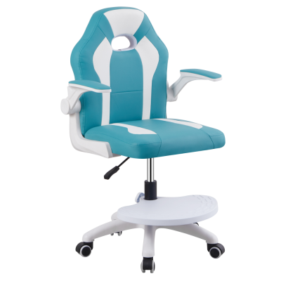 Otočná židle RAMIL s podnoží. Modrá/bílá