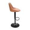 Barová židle TERKAN. Ekokůže/kov - koňaková/černá