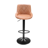 Barová židle TERKAN. Ekokůže/kov - koňaková/černá