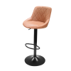 Barová židle TERKAN. Ekokůže/kov - koňaková/černá