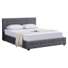 Manželská postel MINDY 180x200 s úložným prostorem a výklopným roštem. Šedá