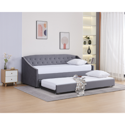 Rozkládací postel ALODA 90x200 včetně roštu. Šedá