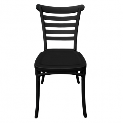 Stohovatelná zahradní židle SAVITO. Černá