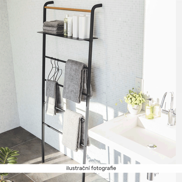 Věšák/žebřík BUBY. Černá/kov