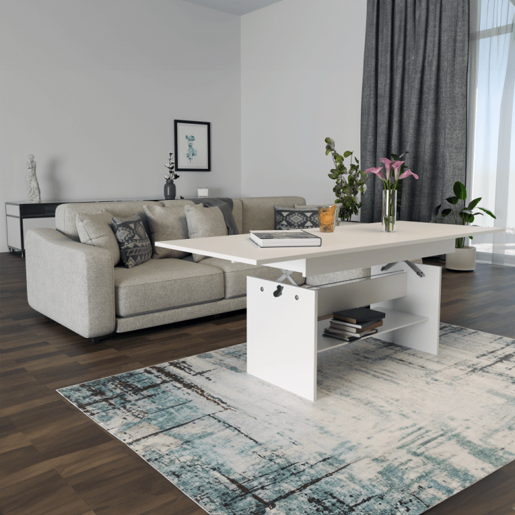 Rozkládací Jídelní/konferenční stůl LAVKO 120-160x70. Bílý Rozkládací Jídelní/konferenční stůl LAVKO 120-160x70. Bílý