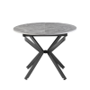 Rozkládací jídelní stůl ABERO 100-140x100. Beton/černá