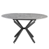 Rozkládací jídelní stůl ABERO 100-140x100. Beton/černá