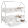 Montessori patrová postel VENITA včetně roštu. Bílá