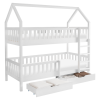 Montessori patrová postel VENITA včetně roštu. Bílá