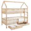 Montessori patrová postel VENITA včetně roštu. Přírodní