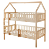 Montessori patrová postel VENITA včetně roštu. Přírodní