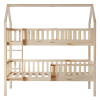 Montessori patrová postel VENITA včetně roštu. Přírodní