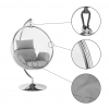 Závěsné křeslo se stojanem BUBBLE NEW III. Transparentní/stříbrná/šedá