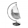 Závěsné křeslo se stojanem BUBBLE NEW III. Transparentní/stříbrná/šedá
