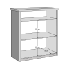 Komoda, antracit/dub cremona, ADAPO ADP04 Komoda, antracit/dub cremona, ADAPO ADP04