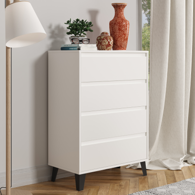 Zásuvková komoda BOGAN 4S. Bílá