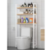 Regál nad WC, dub natural/bílá, BALRAM Regál nad WC, dub natural/bílá, BALRAM