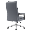 Kancelářské křeslo, šedá ekokůže/chrom, KAHIL Kancelářské křeslo, šedá ekokůže/chrom, KAHIL