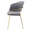 Designové jídelní křeslo, šedohnědá Velvet látka/gold chrom zlatý, DASMIN TYP 1 Designové jídelní křeslo, šedohnědá Velvet látka/gold chrom zlatý, DASMIN TYP 1