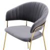 Designové jídelní křeslo, šedohnědá Velvet látka/gold chrom zlatý, DASMIN TYP 1 Designové jídelní křeslo, šedohnědá Velvet látka/gold chrom zlatý, DASMIN TYP 1