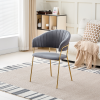 Designové jídelní křeslo, šedohnědá Velvet látka/gold chrom zlatý, DASMIN TYP 1 Designové jídelní křeslo, šedohnědá Velvet látka/gold chrom zlatý, DASMIN TYP 1