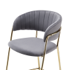 Designová barová židle, šedohnědá Velvet látka/gold chrom zlatý, DASMIN TYP 2 Designová barová židle, šedohnědá Velvet látka/gold chrom zlatý, DASMIN TYP 2