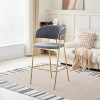 Designová barová židle, šedohnědá Velvet látka/gold chrom zlatý, DASMIN TYP 2 Designová barová židle, šedohnědá Velvet látka/gold chrom zlatý, DASMIN TYP 2