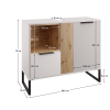 Skříňka pod umyvadlo, bílá/dub artisan, CUBO CUB03