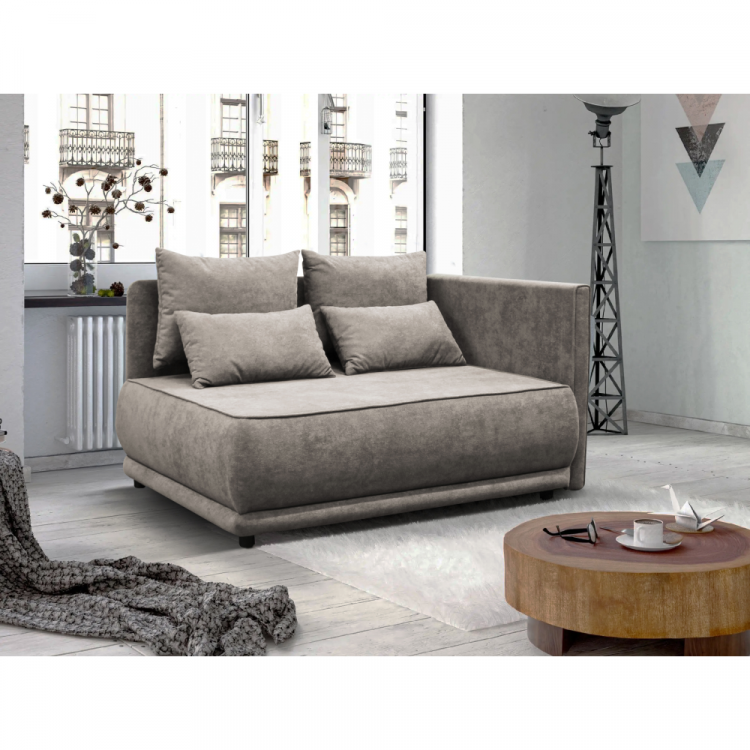 Rozkládací pohovka LIAMI P s úložným prostorem. Béžovošedá Taupe