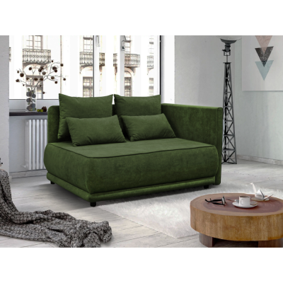 Rozkládací pohovka LIAMI P s úložným prostorem. Zelená