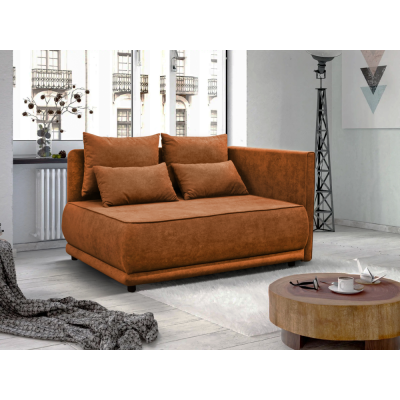 Rozkládací pohovka LIAMI P s úložným prostorem. Terakota