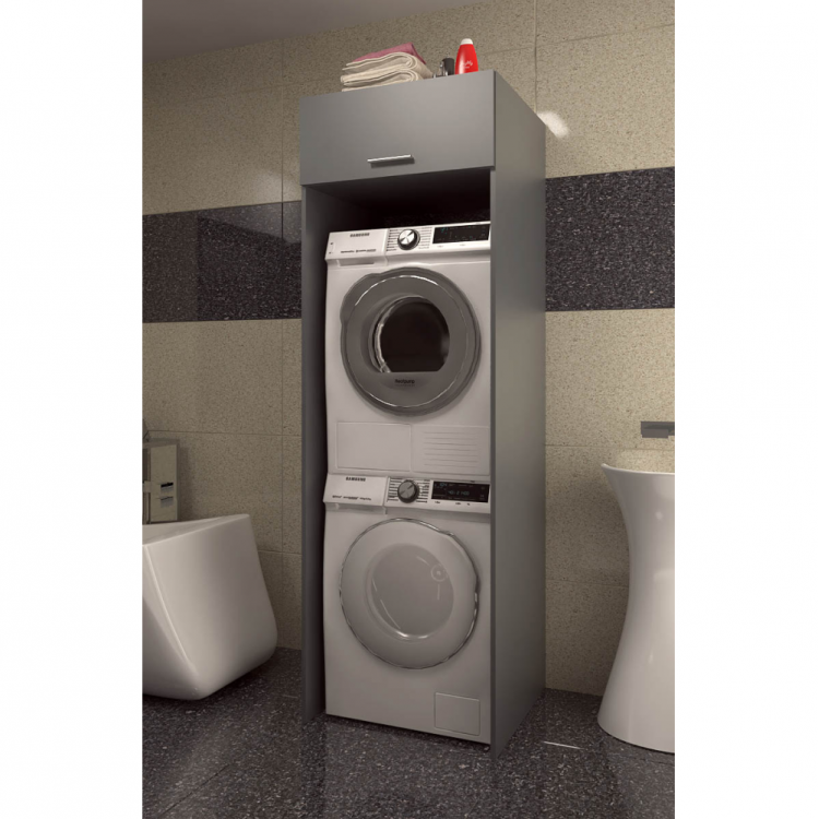 Skříňka nad pračku a sušičku JERGI. Grafit