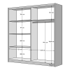 Skříň, 2D-150, bílá/dub artisan, BAJADERO TYP 1 Skříň, 2D-150, bílá/dub artisan, BAJADERO TYP 1