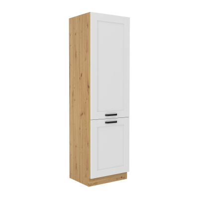 Skříňka na vestavnou chladničku, dub artisan/bílá, LULA 60 LO-210 2F Skříňka na vestavnou chladničku, dub artisan/bílá, LULA 60 LO-210 2F