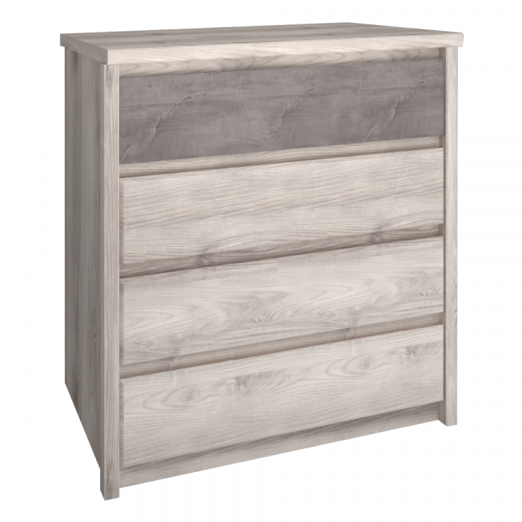 Zásuvková komoda JESI 4S. Kaštan nairobi/onyx