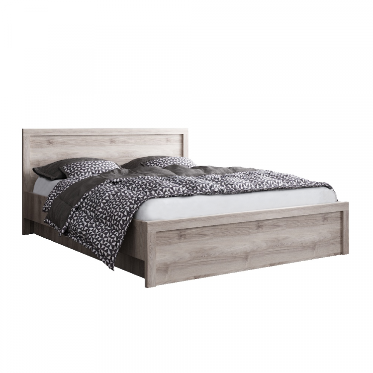 Manželská postel JESI 140x200 s úložným prostorem včetně roštu. Kaštan nairobi