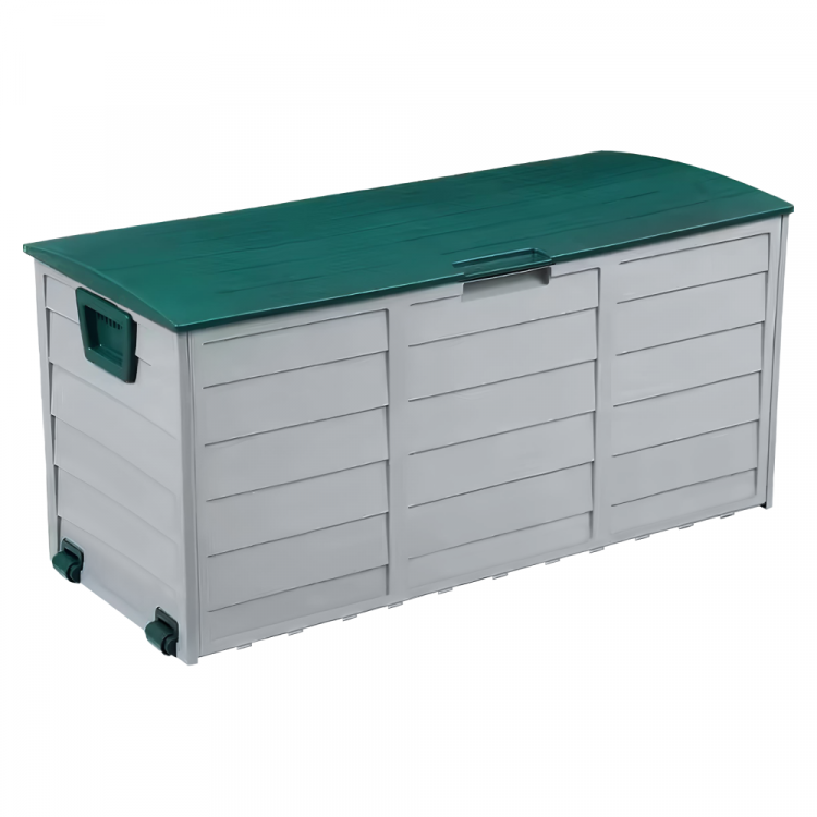 Zahradní úložný box, šedá/zelená, KORTEZ Zahradní úložný box, šedá/zelená, KORTEZ
