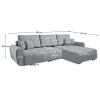 Univerzální rozkládací rohová sedací souprava LONGA s úložným prostorem. Šedá
