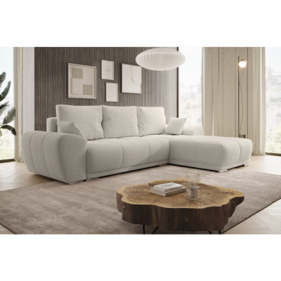 Univerzální rozkládací sedací souprava KERIM s úložným prostorem. Krémová