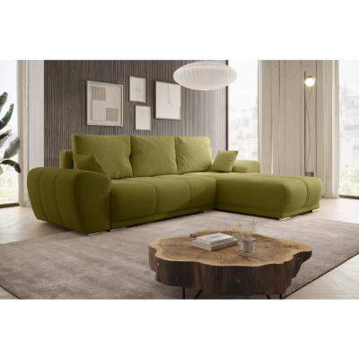 Univerzální rozkládací sedací souprava KERIM s úložným prostorem. Olivová