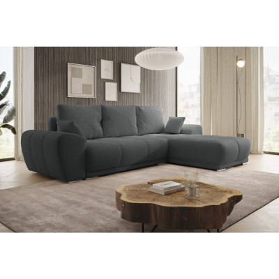 Univerzální rozkládací sedací souprava KERIM s úložným prostorem. Tmavě šedá