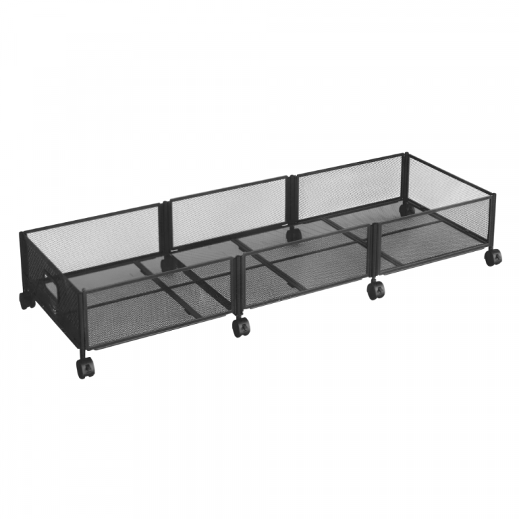 Organizér pod postel s kolečky, černá, TOMKO TYP 2