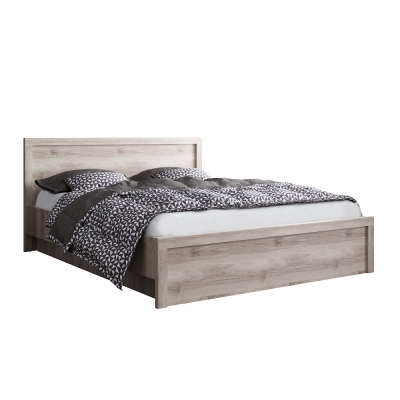 Manželská postel JESI 160x200 včetně roštu s úložným prostorem. Kaštan nairobi